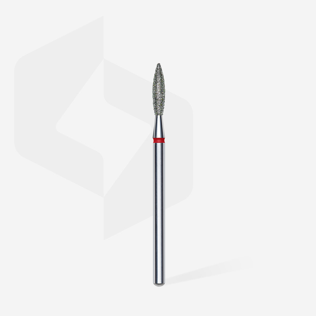 STALEKS – EXPERT FA10R023/10 - Gyémántporos láng piros manikűrfej -10mm