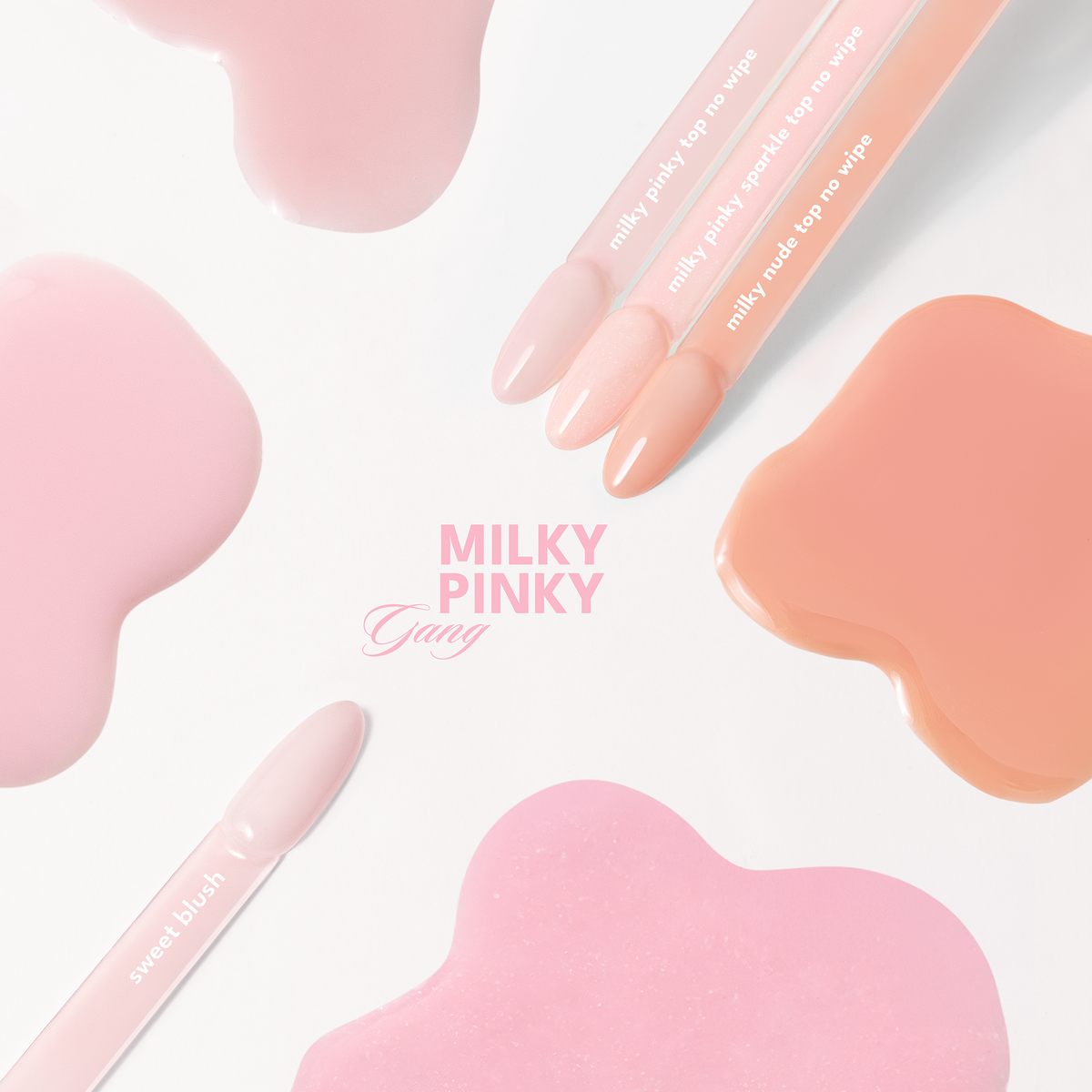 Éclair - TOP NO WIPE - MILKY PINKY - félátlátszó fényzselé