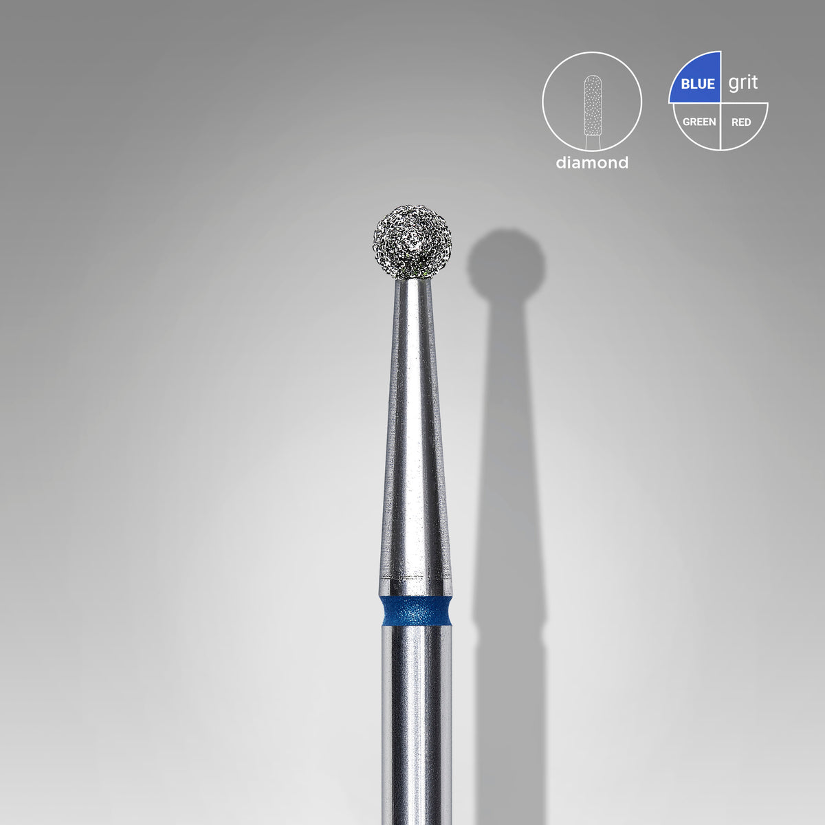 STALEKS – EXPERT FA01B025 -  Gyémántporos gömb manikűrfej - 2,5mm