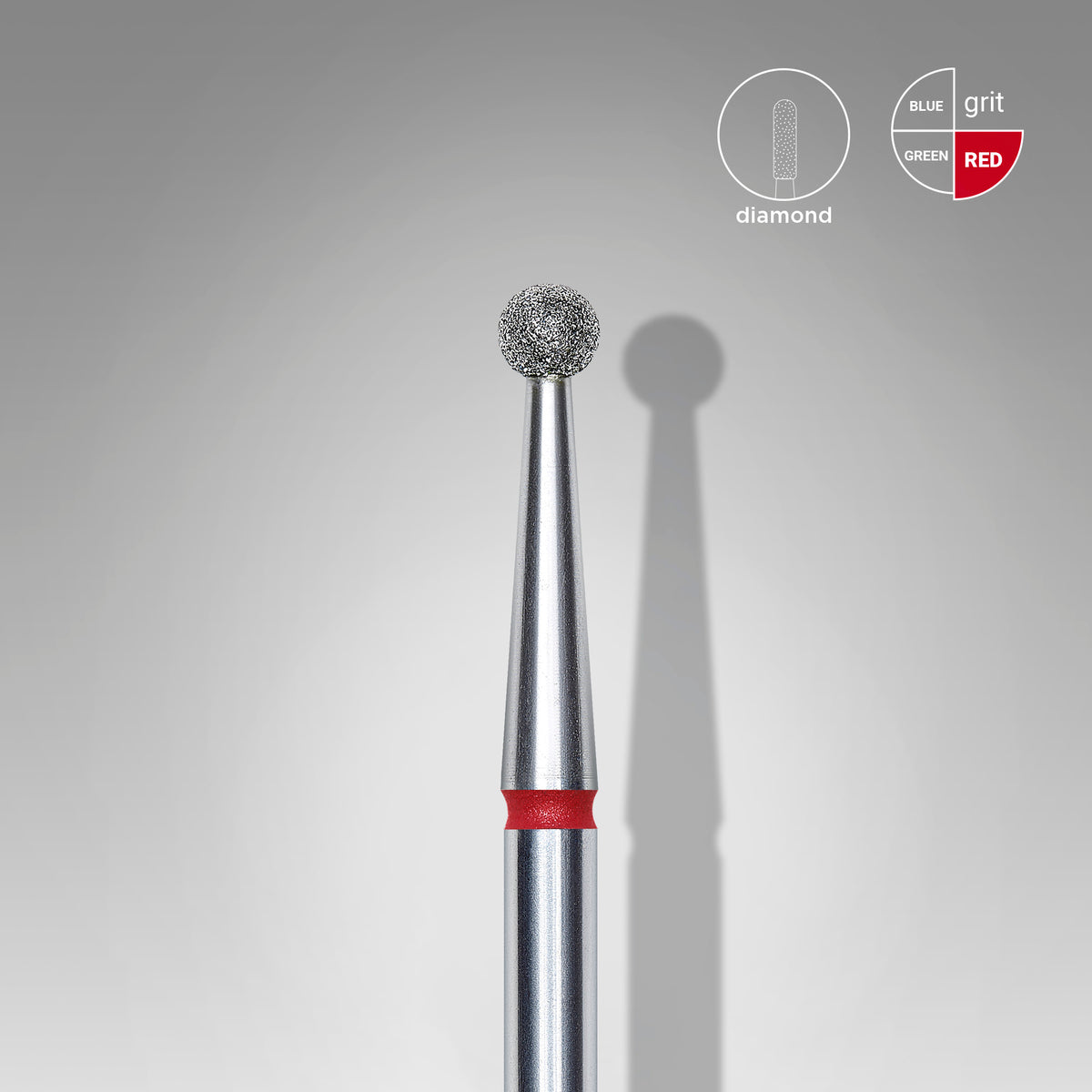 STALEKS – EXPERT FA01R025 -  Gyémántporos gömb manikűrfej - 2,5mm