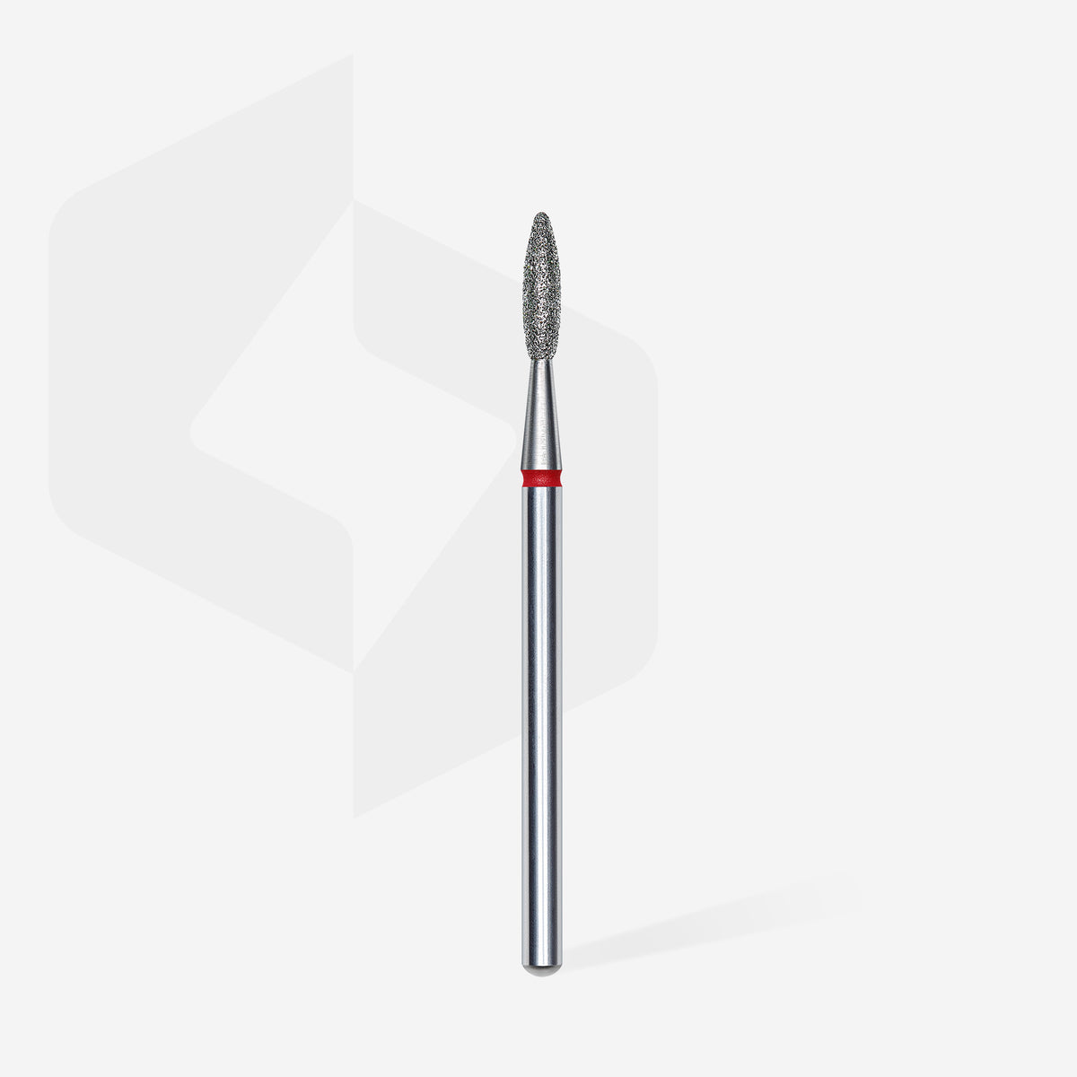 STALEKS – EXPERT FA10R021/8 -  Gyémántporos láng piros manikűrfej - 8mm