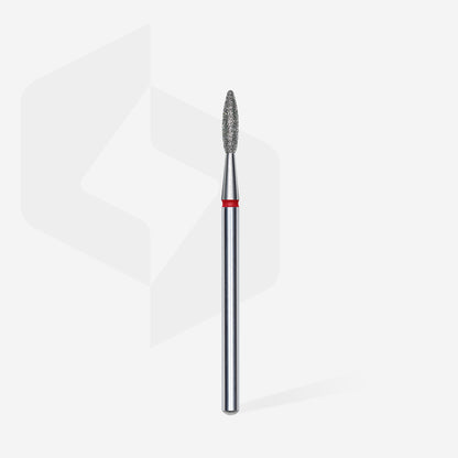 STALEKS – EXPERT FA10R021/8 -  Gyémántporos láng piros manikűrfej - 8mm