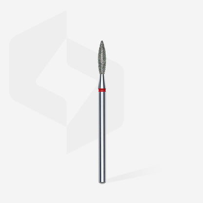 STALEKS – EXPERT FA10R023/10 - Gyémántporos láng piros manikűrfej -10mm