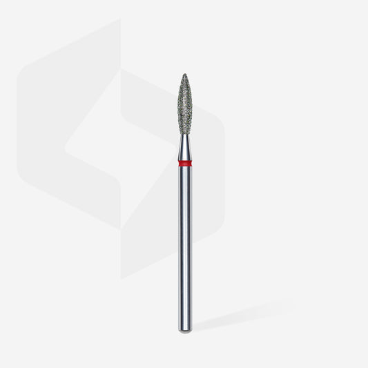 STALEKS – EXPERT FA10R023/10 - Gyémántporos láng piros manikűrfej -10mm