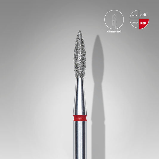 STALEKS – EXPERT FA11R021/8 - Gyémántporos hegyes láng manikűrfej -8mm