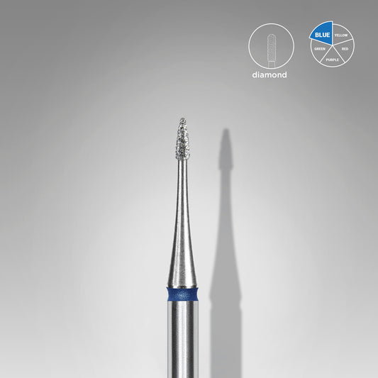 STALEKS – EXPERT FA12B010/3 -  Gyémántporos mini flame kék manikűrfej - 3mm