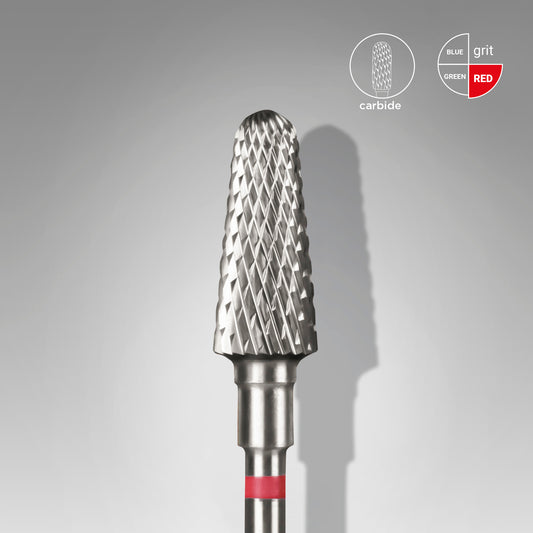 STALEKS – EXPERT FT70R060/14 - Karbid Frustum piros csiszolófej - 14mm