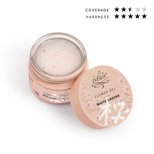 Éclair - Flower Gel White Sakura - Szárított virágos zselé