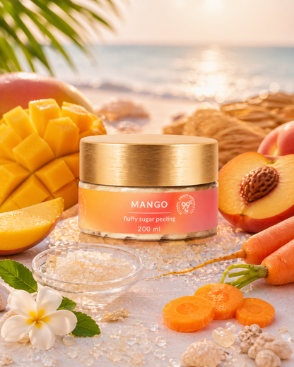 Éclair Body&Mind- Mango - FLUFFY SUGAR PEELING - Testradír