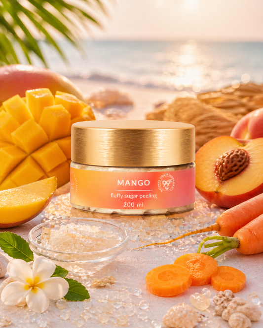 Éclair Body&Mind- Mango - FLUFFY SUGAR PEELING - Testradír