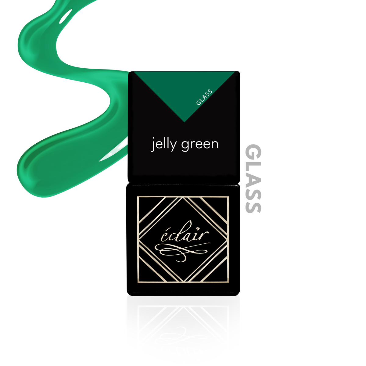 Éclair - JELLY GREEN Üveghatású géllakk - Glass effekt