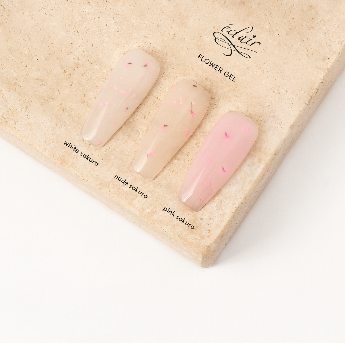 Éclair - Flower Gel Nude Sakura - Szárított virágos zselé