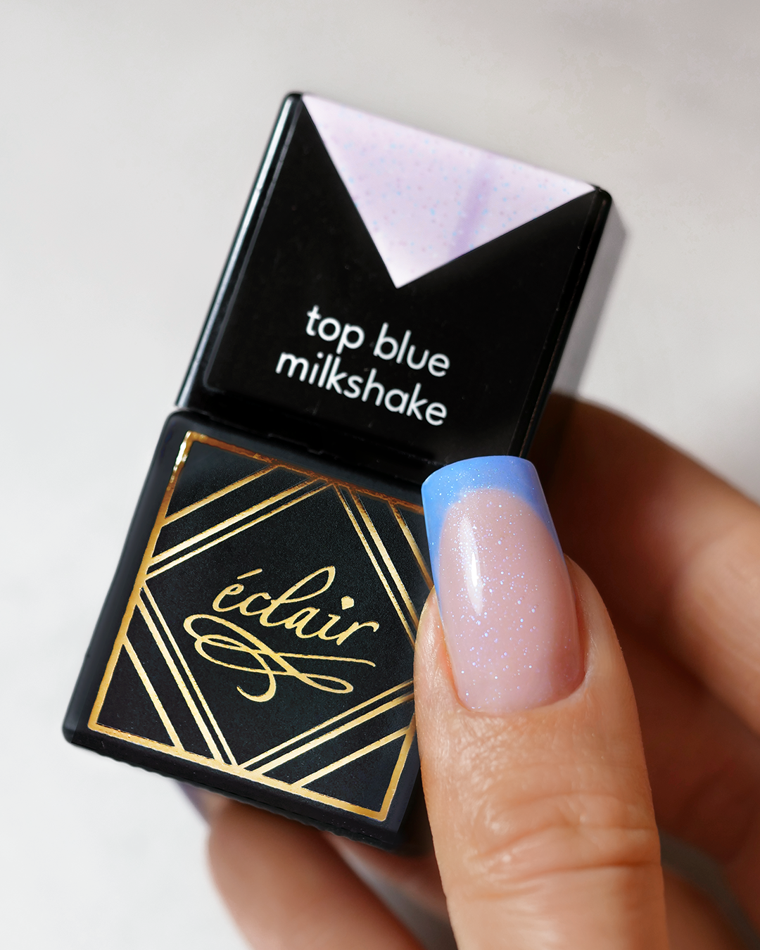 Éclair - TOP NO WIPE - BLUE MILKSHAKE  - csillámos fényzselé