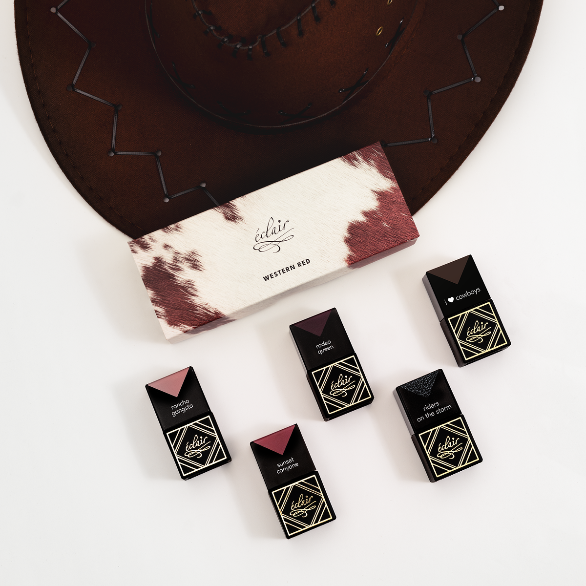 Éclair - WESTERN RED SET - színes géllakk szett